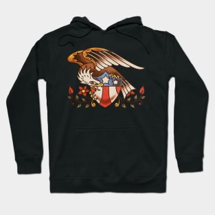 American Traditional Eagle and Shield Hoodie